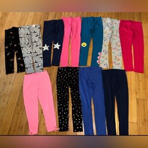 Lot of 11 girl’s Cat&Jack/SO Leggings-sz. 7/8-most nwot